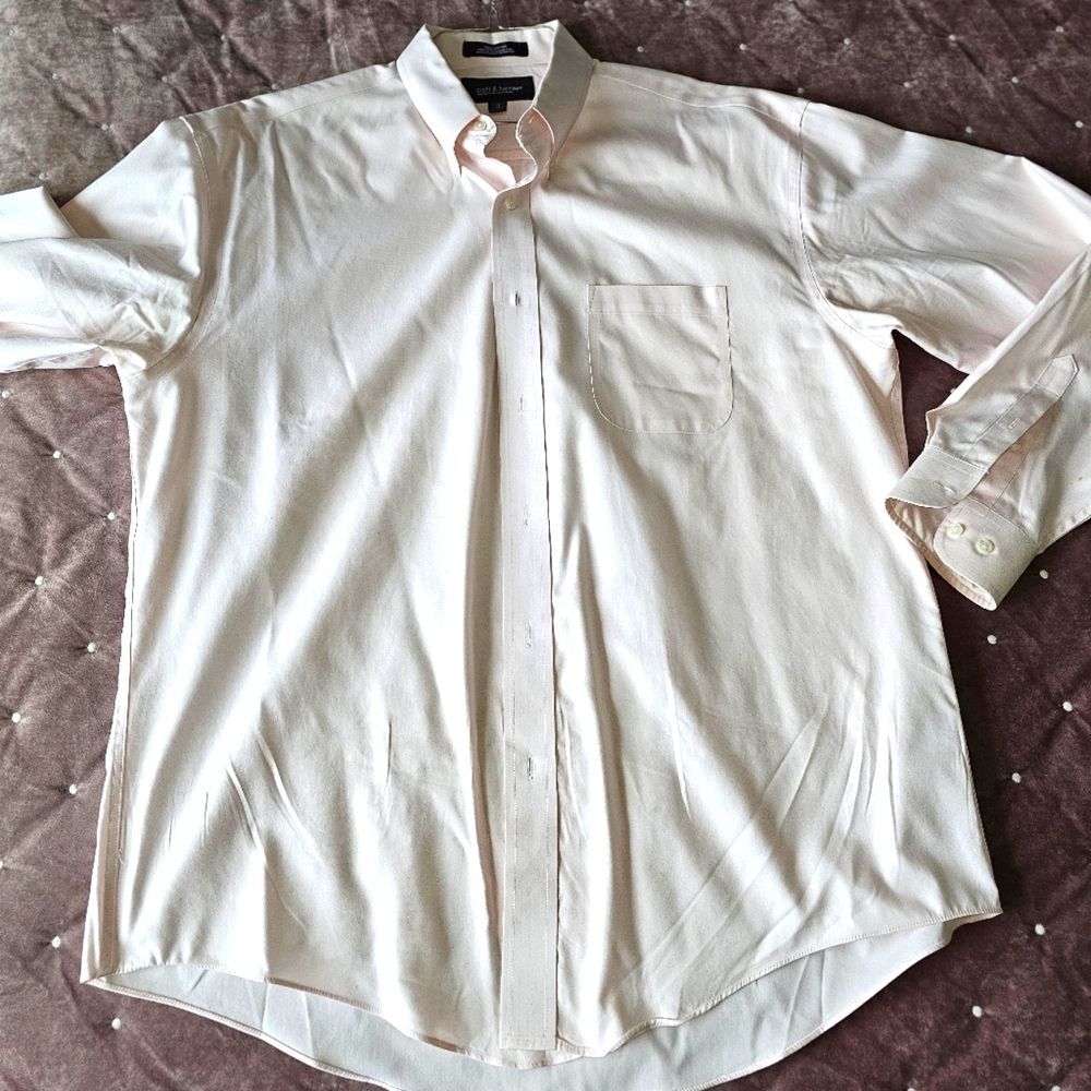 Croft & Barrow Mens Dress Shirt 100% Cotton 17, 36